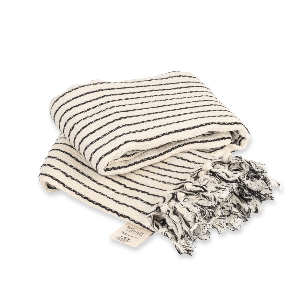 Cream with Black Stripes