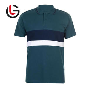 Camiseta Polo de Golf de punto transpirable de LICRA de algodón orgánico 100% para hombre, ropa de calle con estampado liso informal de talla grande - Product Image 1