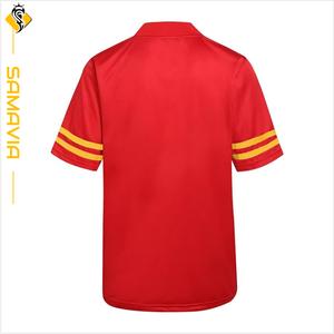 Camiseta de fútbol americano Equipo Camiseta de fútbol americano Tela de poliéster Uniforme personalizado Top Listo para enviar - Product Image 2