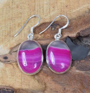 Pendientes de piedras preciosas de ágata de Botswana, joyería de moda para mujer, pendientes de plata de ley sólida 925 para mujeres y niñas, colgantes - Product Image 4