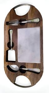 Plateau à fromage rond en bois d'acacia de qualité supérieure, fait à la main, durable, prix de gros abordable - Product Image 5