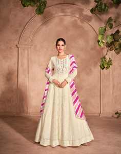 Qualité d'exportation indienne belle robe dernière vraie Georgette Salwar Suit & Dupatta avec Chikankari brodé travail femme mode - Product Image 4