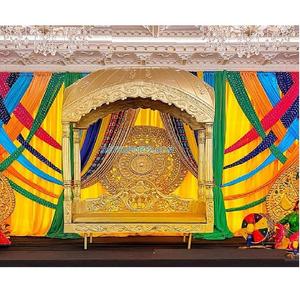 ที่นั่งเจ้าสาวในการตกแต่งเวทีมุสลิมสีสดใสสำหรับกลางคืนที่นั่งเจ้าสาวที่สวยงามสำหรับเวทีแต่งงาน - Product Image 1