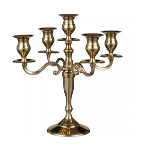Embossed Design Hot Selling <b>Bronze</b> Metal 3-Arm Wedding Candelabra Handmade <b>Candle</b> Stand for Home Decoration for Christmas. - Product Image 5