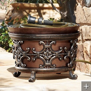 ที่เก็บสายยางโลหะแข็งแรง ทนทาน งานแกะสลักประณีต ออกแบบมาสำหรับสายยางสวนขนาดใหญ่ ให้การจัดเก็บกลางแจ้งที่ไม่ยุ่งยาก - Product Image 3