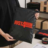 Sac en plastique refermable avec fermeture éclair, noir mat, écologique, avec logo, sac d'emballage refermable
