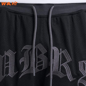 Pantalones cortos atléticos para correr de alta calidad, pantalones cortos deportivos de baloncesto de secado rápido de doble capa personalizables, conjunto de cordón medio High Street - Product Image 2