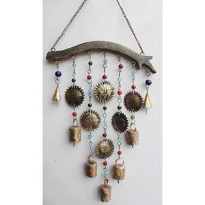 Handmade Bohemian Tree of Life Iron Windchime Beaded Suncatcher Mobiles for Office Decor Indian Metal <b>Crafts</b> - Product Image 4