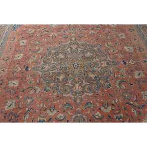 0.8x13.3 ft Turkish Rug, Vintage <b>Runner</b> Rug, <b>Red</b> Blue Bordered Wool Rug - Product Image 5