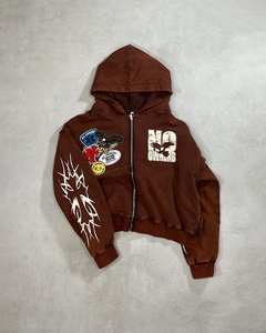 Personalizable Pantalla Impreso Bordado Parche Unisex Invierno 100% Algodón Fleece Sudadera Con Capucha - Product Image 4