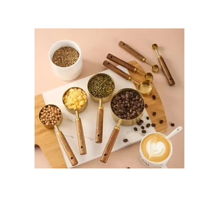 Brass Measuring Cups and Spoons <b>Engraved</b> Design Perfect Wholesale Measuring Spoon for Spices Kitchen Use - Product Image 5