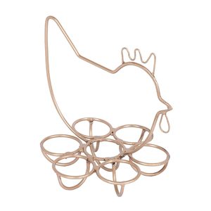 ที่ใส่ไข่โลหะรูปไก่แบบสร้างสรรค์ชั้นวางไข่7ชั้นวางบนเคาน์เตอร์ - Product Image 1