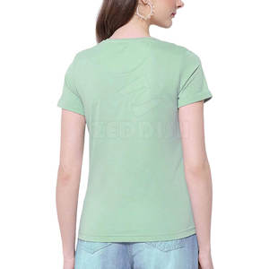 Causal Wears Camisetas Algodón Poliéster Mujer Camiseta a la venta 2025 Último diseño Mujer Camiseta Buena calidad - Product Image 6