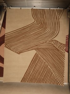 Alfombra Moderna Abstracta de Lana Tufted a Mano con Pelo Alto, Base Gruesa, Anti-Pelusas y Anti-Manchas, para Uso Comercial y Doméstico, Color Salvia y Arena - Product Image 2