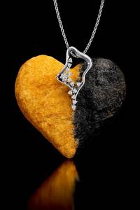 925 Sterling Silver Gold Vermeil Modern Abstract Pendant Dainty Sparkling CZ Christian Luxury Fine Jewelry Elegant Bridal Gifts - Product Image 3