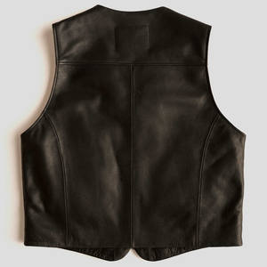 Chaleco de Cuero Genuino Vintage de Diseño Personalizado de Alta Calidad 2025, Chaleco de Motociclista con Cremallera para Hombre, Ropa Casual - Product Image 3