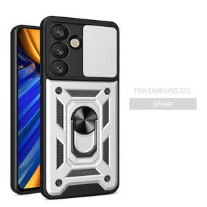 Samsung Galaxy S25 2025 Samsung Galaxy S24 2024 Support magnétique robuste avec anneau et cache-caméra coulissant - Product Image 1