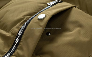 Stylish Unisex Winter Waterproof Cow Skin Casual Bubble Puffer Jacket Custom Logo Warm <b>Padded</b> Knitted Coat Street Wear - Product Image 4