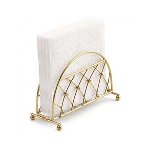 Top tendance Ventes d'usine porte-serviettes en métal doré Table de mariage décoratif brillant porte-serviettes en métal poli - Product Image 4