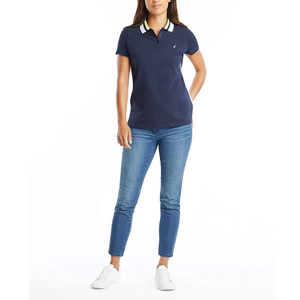Women for Short Sleeve <b>Shirt</b> 100% Cotton Knitted Solid High Quality Smooth Touch Breathable Eco-Friendly Summer Season - Product Image 6