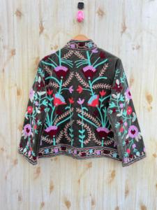 Indian Handmade Unisex Premium Cotton <b>Velvet</b> <b>Quilted</b> Jacket Stand Collar Button New Collection Winter Coat Great Gift for Her - Product Image 4