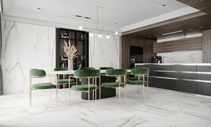 Azulejos de pared de porcelana Calacatta, última colección, Tamaño 60x120cm, 600x1200mm, losa con aspecto de mármol esmaltado pulido de La India - Product Image 4