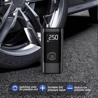 Gonfleur de pneus miniature sans fil portable pour voitures, motos, vélos, ballons, compresseur d'air avec affichage numérique, pompe avec lumières LED