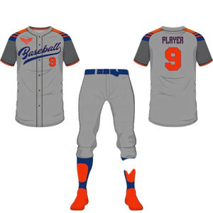 Venta al por mayor de uniformes de béisbol de calidad para hombres transpirable sólido personalizado de alta calidad para hombres baratos uniformes de béisbol - Product Image 1