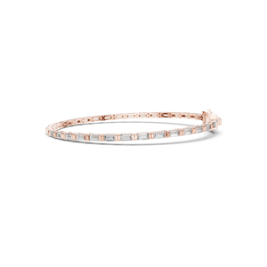 3.70 CT Lab Diamond Tennis Bangle <b>Bracelet</b> Baguette Cut 10KT, 14KT, 18KT Gold & 925 Silver Rose, Yellow, White Gold - Product Image 6