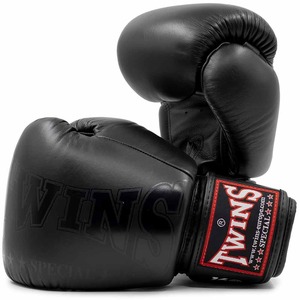 Gants de boxe Twins en cuir rouge, à doigts entiers, avec fermeture réglable au poignet, pour adultes, équipement de boxe, kickboxing, Muay Thai - Product Image 3