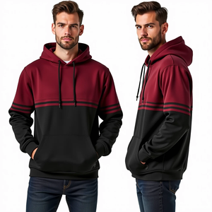 เสื้อฮู้ดดี้ผู้ชายแบบสั่งทำพิเศษ ทรงโอเวอร์ไซส์ ผ้าหนา ไหล่ตก ไม่มีเชือก  ลายพิมพ์แบบซับลิเมชั่น แฟชั่นลำลอง - Product Image 3