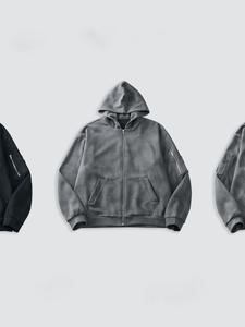 Otoño e Invierno nueva Sudadera con capucha para hombre luz madura Simple suelta cremallera moda con capucha cárdigan abrigo sudaderas con capucha - Product Image 2