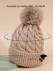 Bonnet d'hiver en tricot chaud, nouveau design personnalisé, bonnets en tricot, produit très vendu, bonnets thermiques en jacquard - Product Image 5