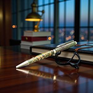 Elegant Amber Collection Handmade Ballpoint <b>Pen</b> Burl <b>Wood</b> 0.7 mm Writing Instrument - Product Image 5