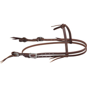 Tachuela de trabajo de cuero Weaver para adultos, banda para la frente con nudo de futuridad, calzones para cabeza, brida de caballo de cuero con herramientas florales Premium - Product Image 2