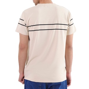 T-shirt vierge 220 g/m² coupe ample longue décontractée à motif col rond 100 % coton extensible vente en gros à bas prix pour hommes - Product Image 5