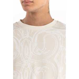 เสื้อฮู้ดดี้ผ้าถักพิมพ์ลายทั้งตัว 500 GSM ผ้าฝ้าย 100% ซักเอนไซม์ น้ำหนักมาก สไตล์สตรีทแวร์ รับผลิตแบบ OEM ODM พร้อมโลโก้ด้านหน้า - Product Image 4