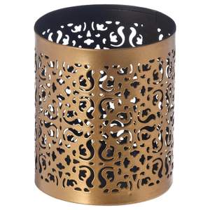Set of Three Metal <b>Tealight</b> <b>Candle</b> Votive Black & Gold Color Use for Wedding and Party Decoration Handicrafts - Product Image 4