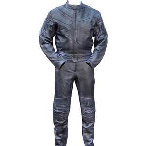 M Motorcycle Riding Racing Track Suit con relleno All Leather Drag Suit-Negro, mediano-2 piezas - Product Image 6