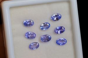 หินอัญมณีแทนซาไนต์ที่น่าสนใจขนาด6x4มม. ถึง10x8มม. ทรงวงรีทรงหลวมของขวัญหินเจียระไนแทนซาไนต์แบบกึ่งสังเคราะห์สำหรับเธอ - Product Image 3