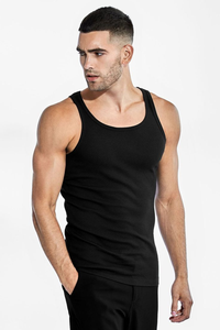 ModernWear <b>Black</b> Cotton <b>Vest</b> for <b>Men</b> Sleeveless Soft Breathable Stretch Fit Comfortable Daily Use Apparel - Product Image 5
