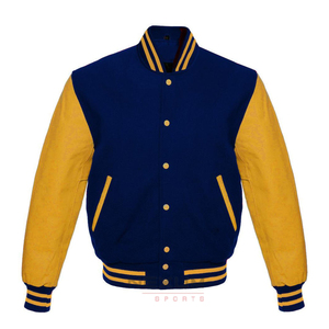 2025 parches bordados personalizados a prueba de viento nuevo Letterman béisbol cuero manga lana cuerpo bombardero poliéster chaquetas Casuales - Product Image 2