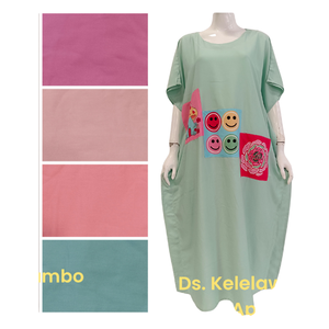 Camisón de verano hasta la rodilla de rayón suave de talla grande para mujer Cheery con cintura elástica, ropa de salón informal de ajuste Regular - Product Image 3