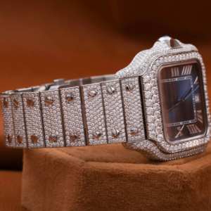 Montre en verre de luxe unisexe de haute qualité avec diamants en moissanite, style hip-hop original, VVS, testeur fantaisie, passe, montre glacée tendance - Product Image 3
