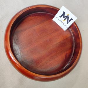 Premium Quality Eco-Friendly Handcrafted Storage Trays Bamboo Wooden Modern Multifunction Serving Tray bowl Single - Product Image 4