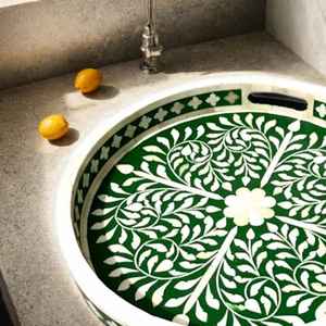 ถาดฝังกระดูกด้วยเรซินที่ทำด้วยมือถาดเสิร์ฟเรซิ่นถาดสำหรับตกแต่งถาดฝังกระดูกเรซิน - Product Image 2