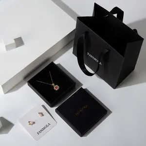 Scatola di gioielli personalizzata con scatola di gioielli e sacchetto di carta