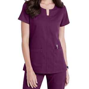 Último elegante cuello en V Scrubs Hospital médico mujeres gran oferta antiarrugas lavable suave tela enfermera Scrubs Hospital mujeres - Product Image 5