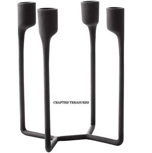 Stylish and Refined Modern <b>Candle</b> <b>Holders</b> Antiqued Metal Finishes in <b>Black</b> Gold Silver for Hotels - Product Image 5