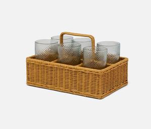 Cesta de Almacenamiento Rectangular de Mimbre y Ratán Tejida a Mano Sostenible con Asa para Vino, Ideal para Pedidos al por Mayor - Product Image 5